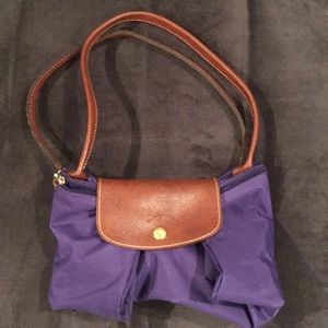 Longchamp Le Pilage Medium Purple Tote